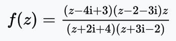 Funktion von F(t)=exp((-1%3+2i)t)